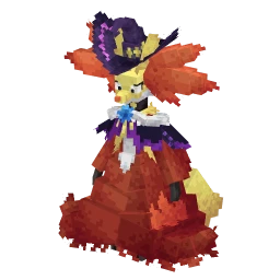 Delphox with the Necrotic Nightmare Event skin