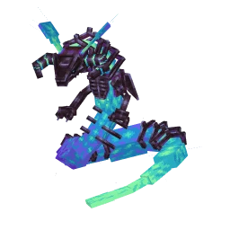 Rayquaza with the Wild West Green Chroma skin