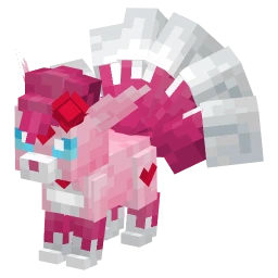 Vulpix with the Valentine's 2025 Collection skin